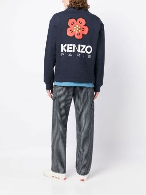 Geblümt strickjacke mit print Kenzo blau