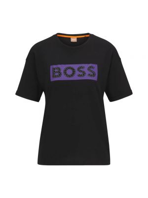 Koszulka slim fit bawełniana Hugo Boss czarna