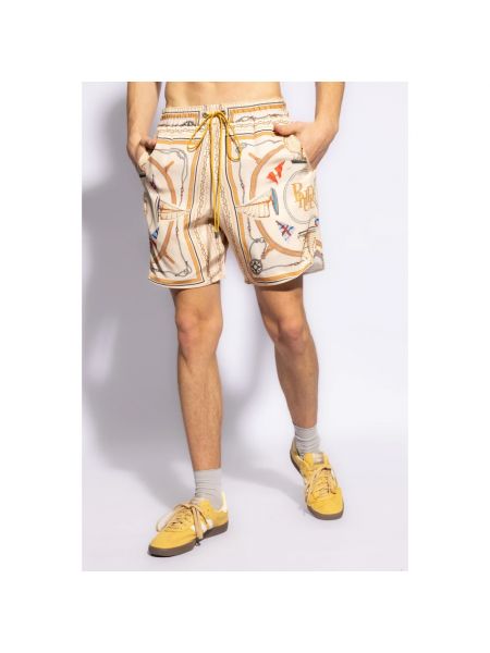 Pantalones cortos de seda Rhude beige