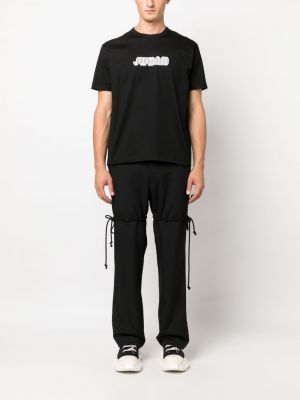 Kokvilnas t-krekls ar apdruku Junya Watanabe Man melns