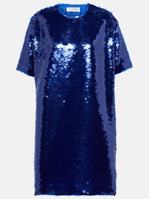 Obleka s cekini The Frankie Shop modra