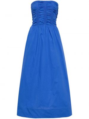 Памучна рокля Faithfull The Brand синьо