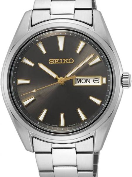 Серые часы Seiko