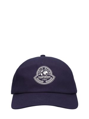 Gorra de algodón Moncler azul