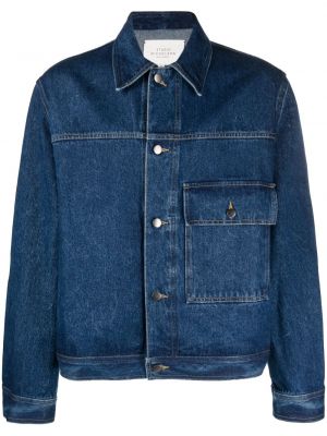 Jeansjacke mit taschen Studio Nicholson blau