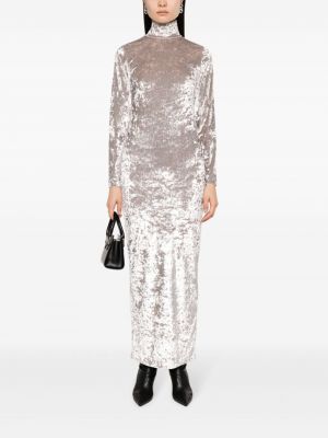 Maksi suknelė velvetinis Calvin Klein pilka