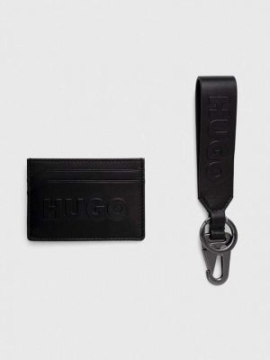 Кожаная сумка Hugo черная