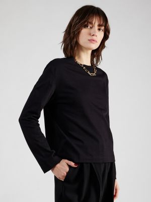 Tricou cu mânecă lungă Selected Femme negru