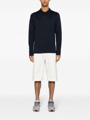 Polo en coton avec manches longues Calvin Klein bleu