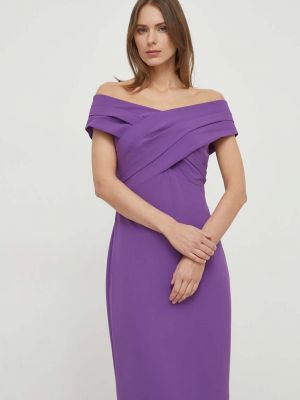 Mini šaty Lauren Ralph Lauren fialové