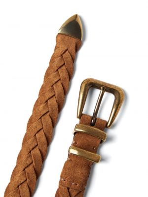 Pletený kožený pásek Brunello Cucinelli