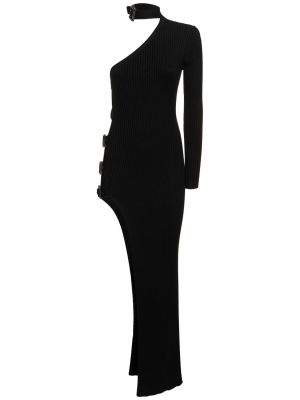Vestido largo de algodón Giuseppe Di Morabito negro