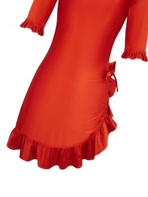 Sukienka asymetryczna Paco Rabanne czerwona
