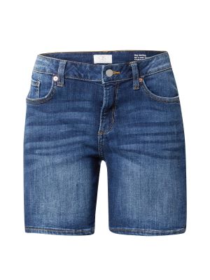 Bavlnené džínsy s vysokým pásom na zips Qs By S.oliver - modrá