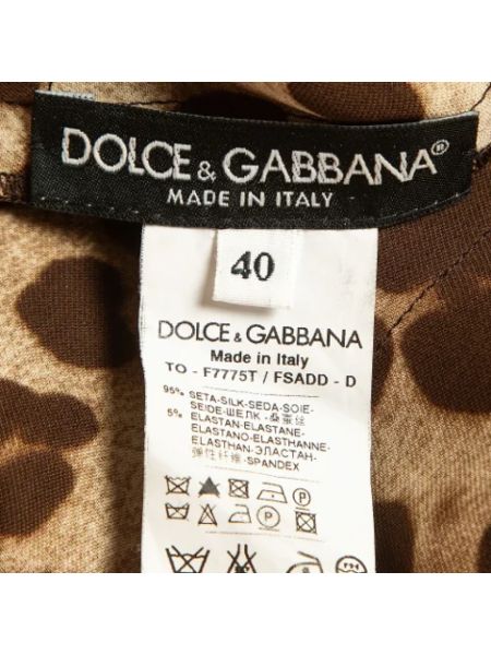 Top de seda Dolce & Gabbana Pre-owned marrón