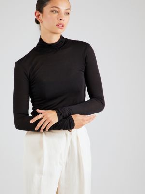 Tričko s dlhými rukávmi Sisley čierna