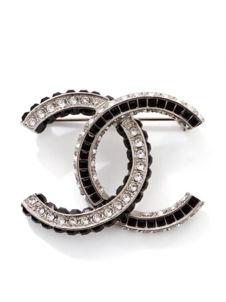Broszka Chanel Pre-owned srebrna