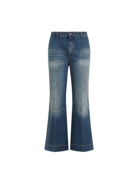 Niebieskie jeansy dzwony Victoria Beckham