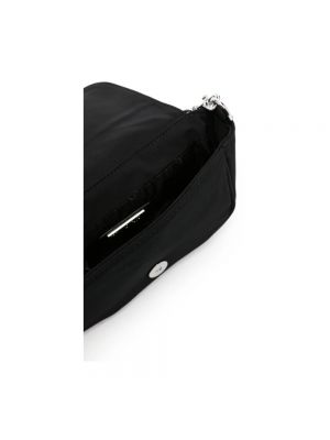 Nylonowa torba na ramię z ćwiekami Versace Jeans Couture czarna