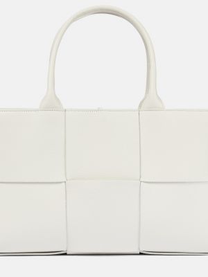 Кожаная сумка Bottega Veneta белая