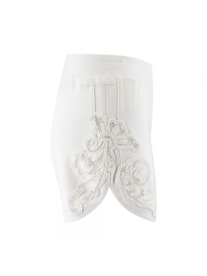 Pantalones cortos de encaje Ermanno Scervino blanco