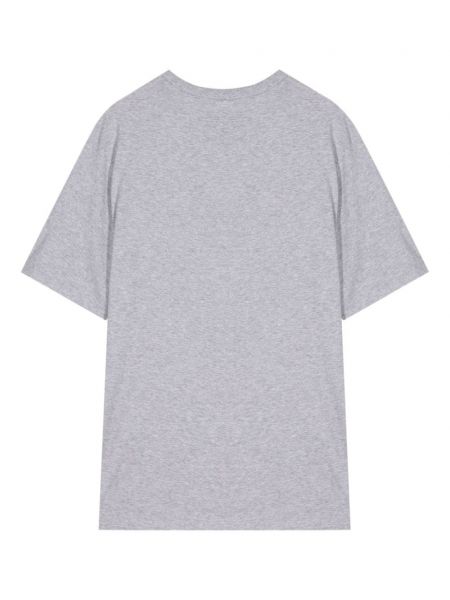 T-shirt aus baumwoll mit print Maison Kitsuné grau