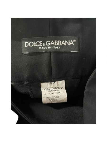 Spodnie wełniane Dolce & Gabbana Pre-owned czarne