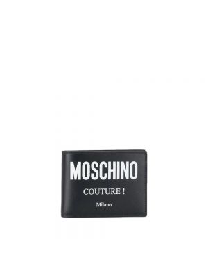 Portfel z nadrukiem Moschino czarny