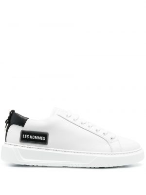 Δερμάτινα sneakers Les Hommes λευκό