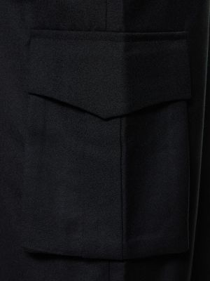 Vlnená midi sukňa Aya Muse čierna