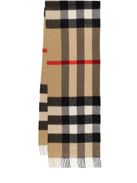 Sjekket kashmir skjerf Burberry beige