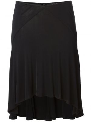 Hedvábné rozšířená sukně Versace Pre-owned - černá