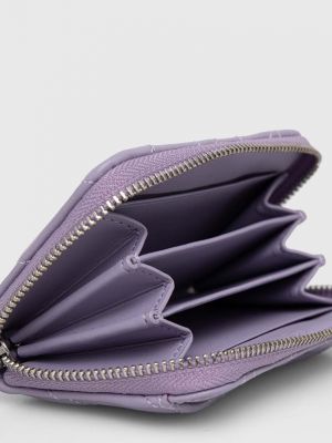 Usnjena denarnica Coach vijolična