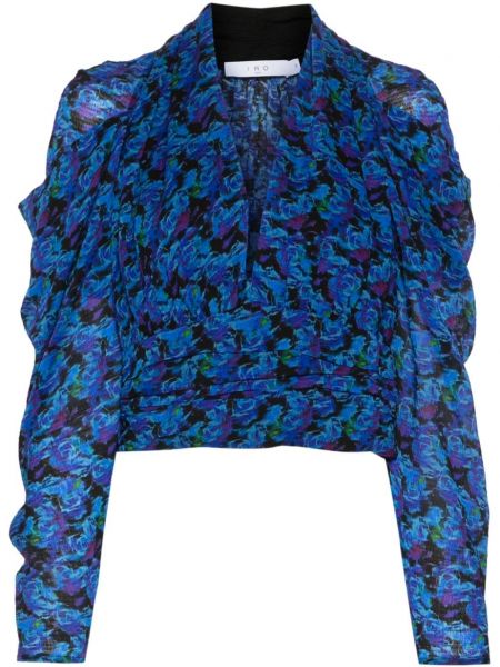 Bluza s v-izrezom Iro plava