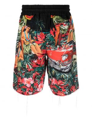 Shorts mit print Mauna Kea schwarz