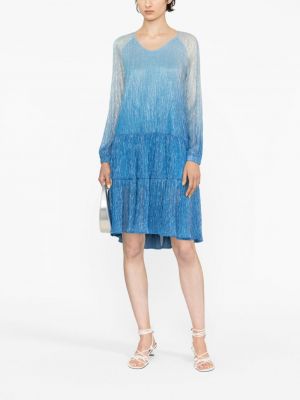 Sukienka długa gradientowa Talbot Runhof niebieska