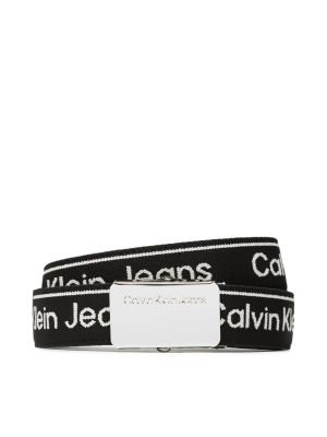 Pasek na sprzączkę Calvin Klein Jeans czarny