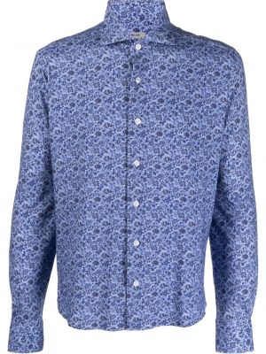 Krekls ar ziediem ar apdruku Orian zils