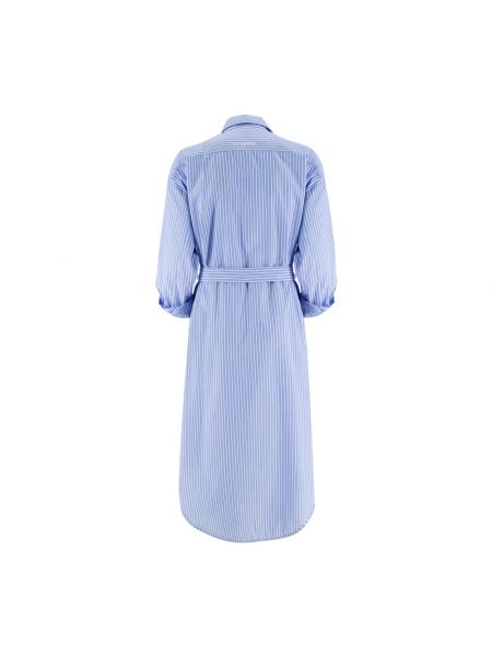 Vestido de algodón a rayas Ermanno Scervino azul
