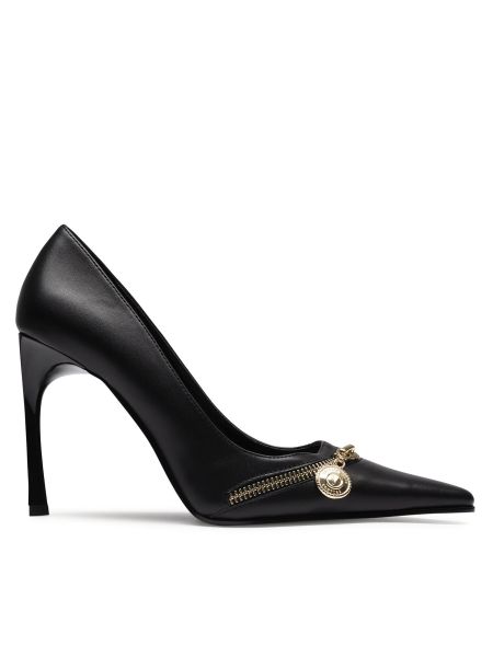 Calzado con tacón con tacón de aguja Versace Jeans Couture negro