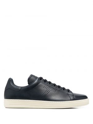 Lær sneakers Tom Ford blå