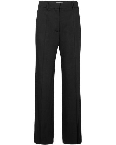 Pantalon droit taille haute en laine Valentino noir