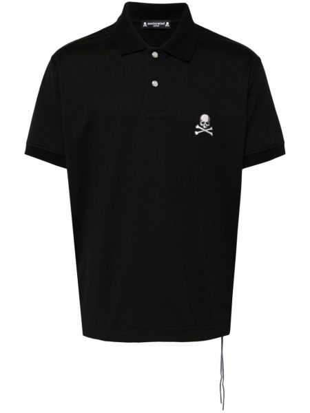Polo en coton avec applique Mastermind Japan noir