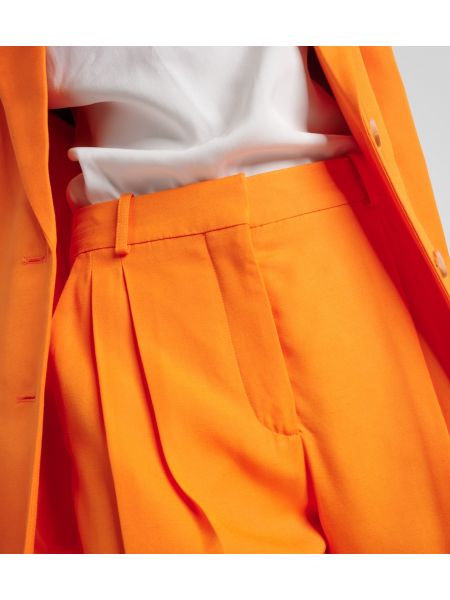 Прав панталон с висока талия Stella Mccartney оранжево