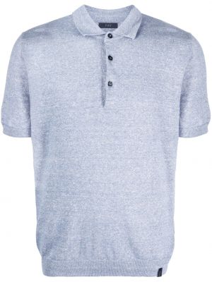 Плетена поло тениска Fay синьо