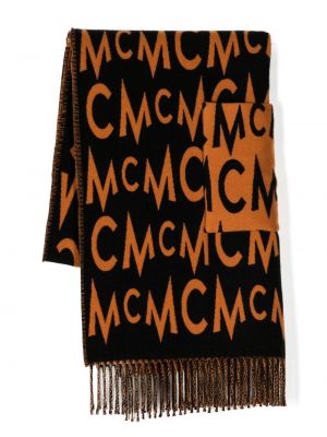 Sciarpa di lana con stampa Mcm