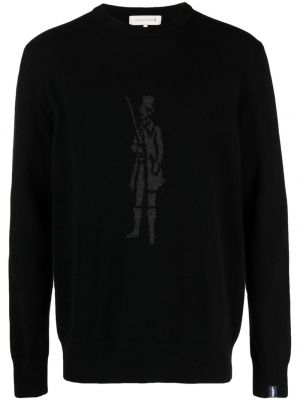 Sweter wełniany z wełny merino Mackintosh czarny