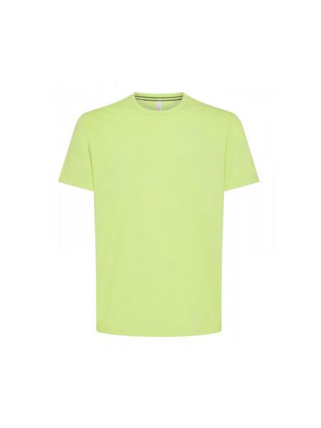 Haftowana koszulka bawełniana Sun68 zielona