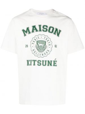 Kerek nyakú póló nyomtatás Maison Kitsuné