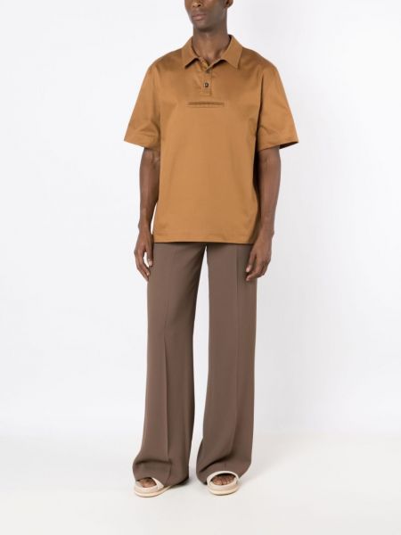 Polo marškinėliai su kišenėmis Misci ruda